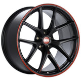 BBS CI-R Nurburgring Edition 20x9 5x120 ET25 Satin Black/Red Lip Wheel - 82mm PFS/Clip Req.