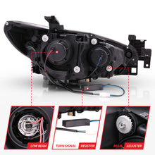 Load image into Gallery viewer, ANZO 2014-2015 Mazda 6 Projector Headlights w/ Plank Style Design Black