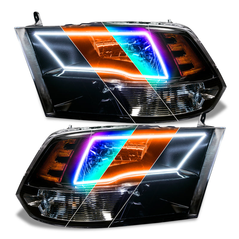 Oracle 09-18 Dodge Ram Switchback Quad Headlight Halo Kit - RGB+A + w/o Controller SEE WARRANTY