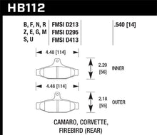 Load image into Gallery viewer, Hawk 85-97 Chevrolet Camaro w/Rear Disc Brakes/84-96 Chevrolet Corvette DTC-70 Race Rear Brake Pads