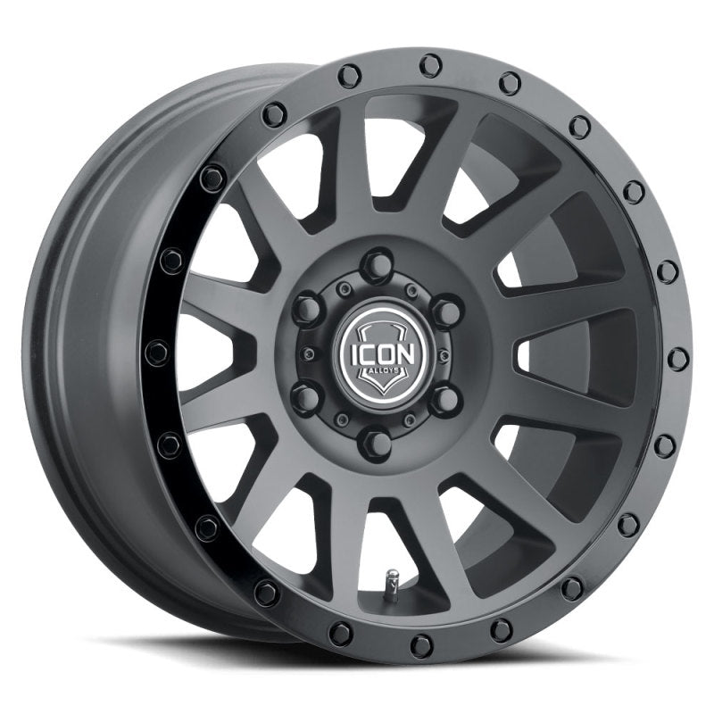 ICON Compression 17x8.5 6x135 6mm Offset 5in BS 87.1mm Bore Double Black Wheel