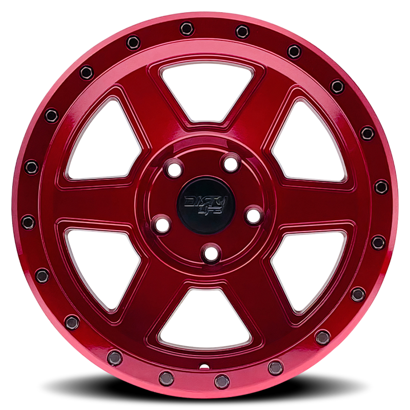 Dirty Life 9315 Compound 17x9 / 6x139.7 BP / -12mm Offset / 106mm Hub Crimson Candy Red Wheel