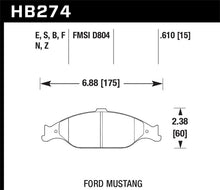 Load image into Gallery viewer, Hawk 99-04 Ford Mustang Base/GT HT-10 Race Front Brake Pads