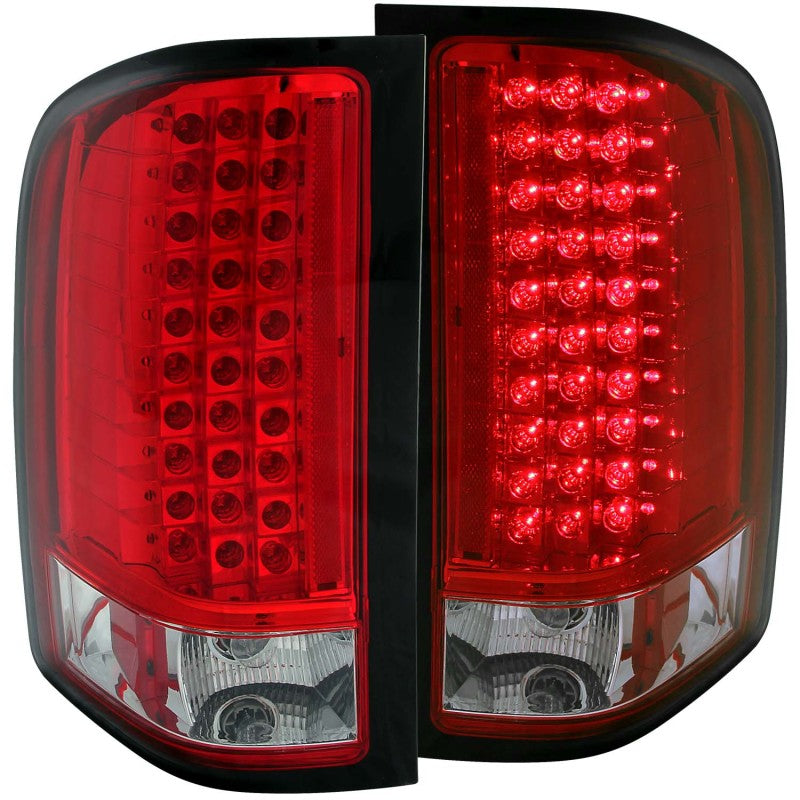 ANZO 2007-2013 Chevrolet Silverado 1500 LED Taillights Red/Clear