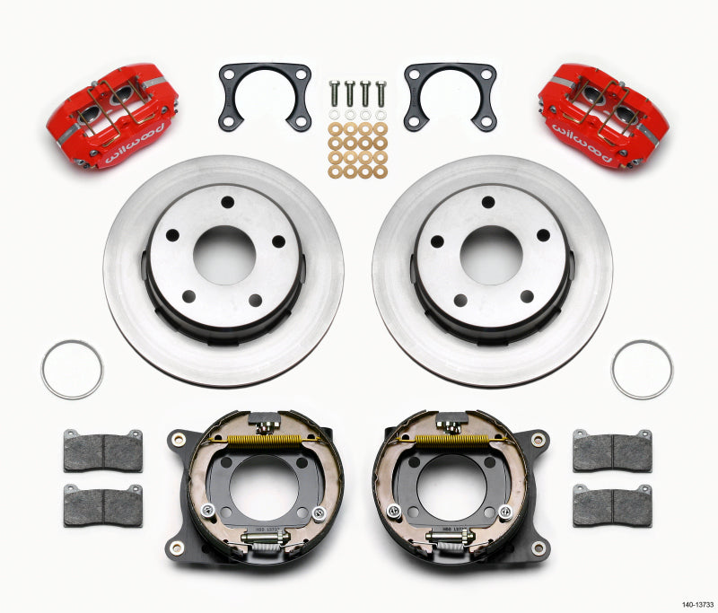 Wilwood Dynapro Lug Mount P/S Park Brake Kit Red Big Ford 2.00in Off Bronco 5 x 5.50