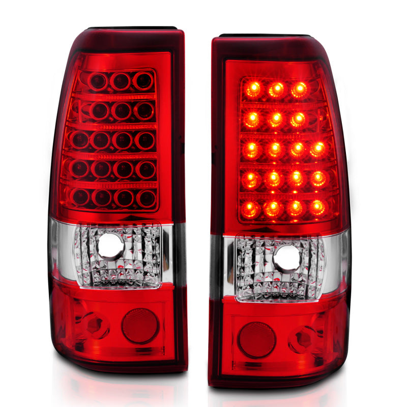 ANZO 2003-2006 Chevrolet Silverado 1500 LED Taillights Red/Clear