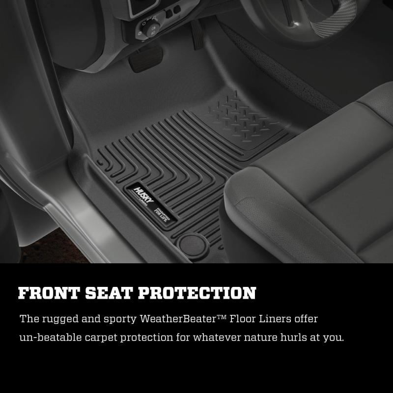 Husky Liners 09-12 Dodge Ram 1500 Quad Cab WeatherBeater Black Front & Second Seat Floor Liner