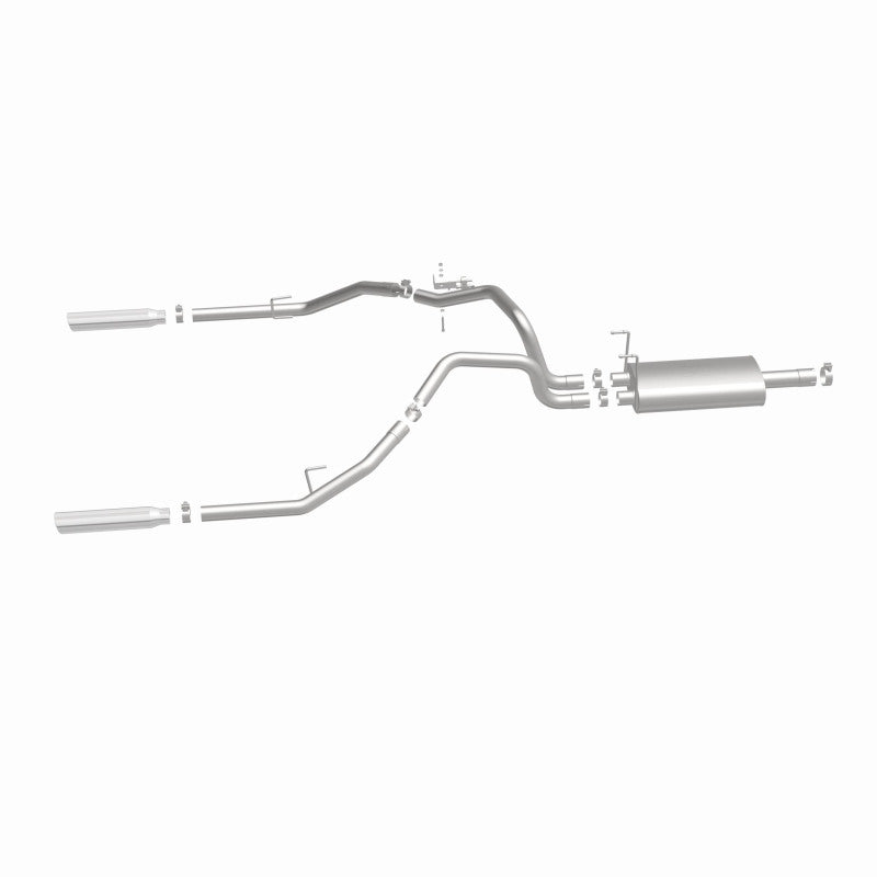 Magnaflow 09-13 Dodge Ram 1500 V6 3.6L Dual Spilt Rear Exit Polished Stainless C/B Perf Exhaust