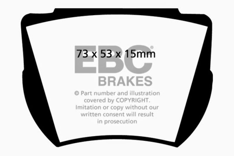 EBC 59-65 Aston Martin DB4 3.7L Convertible Yellowstuff Rear Brake Pads