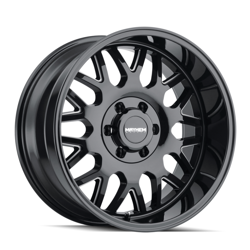 Mayhem 8110 Tripwire 20x10 / 6x135 BP / -19mm Offset / 106mm Hub Black w/ Milled Spokes Wheel