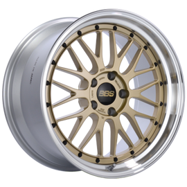 BBS LM 19x12 5x130 ET44 CB 71.6 Gold / Diamond Cut Lip Wheel