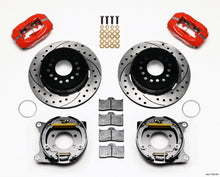 Load image into Gallery viewer, Wilwood Forged Dynalite P/S Park Brake Kit Drilled Red Ford 8.8 w/2.5in Offset-5 Lug