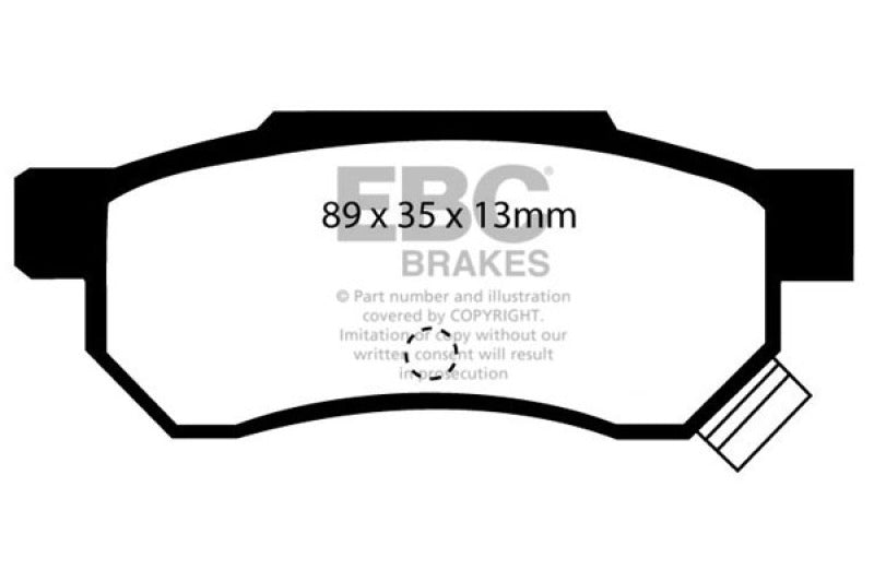 EBC 92-94 Acura Integra 1.7 Vtec Redstuff Rear Brake Pads