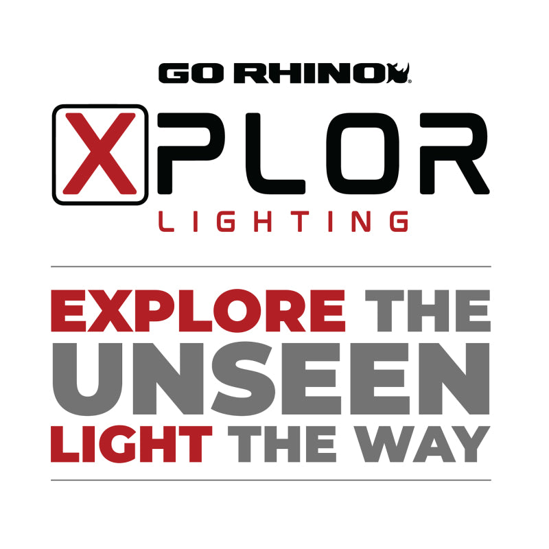 Go Rhino Xplor Bright Series Rectangle LED Spot Light Kit (Surface/Thread Stud Mnt) 4x3 - Blk (Pair)