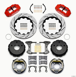 Wilwood Narrow Superlite 4R Rear P-Brk Kit 14.00in Drilled Red Big Ford 2.38in Off Bronco 5 x 5.50