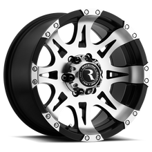 Load image into Gallery viewer, Raceline 982 Raptor 17x9in / 5x127 BP / 0mm Offset / 78.1mm Bore - Black &amp; Machined Wheel