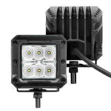 Load image into Gallery viewer, Go Rhino Xplor Bright Series Cube LED Flood Light Kit (Surface/Threaded Stud Mount) 3x3 - Blk (Pair)