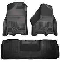 Load image into Gallery viewer, Husky Liners 10-12 Dodge Ram 2500/3500 Mega Cab WeatherBeater Combo Black Floor Liners