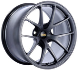 BBS RI-A 18x9.5 5x120 ET40 Matte Graphite Wheel -82mm PFS/Clip Required