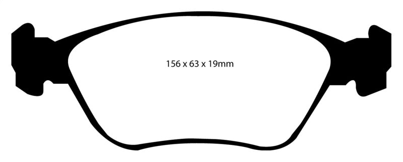 EBC 98-05 Volvo C70 2.3 Turbo T5 (16in Wheels) Yellowstuff Front Brake Pads