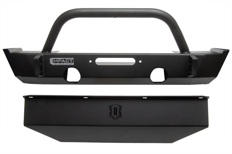 ICON 2018+ Jeep Wrangler JL / 2020+ JT Front Impact Bumper w/Skid Plate