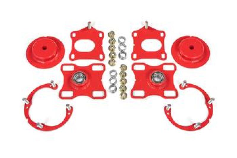 BMR 11-14 Ford Mustang / Shelby GT500 Caster Camber Plates - Red