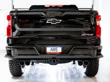 Load image into Gallery viewer, AWE Tuning 22-23 GMC Sierra 1500 AT4X 6.2L 0FG Catback Split Dual (Flat Bumper) - Chrome Silver Tips