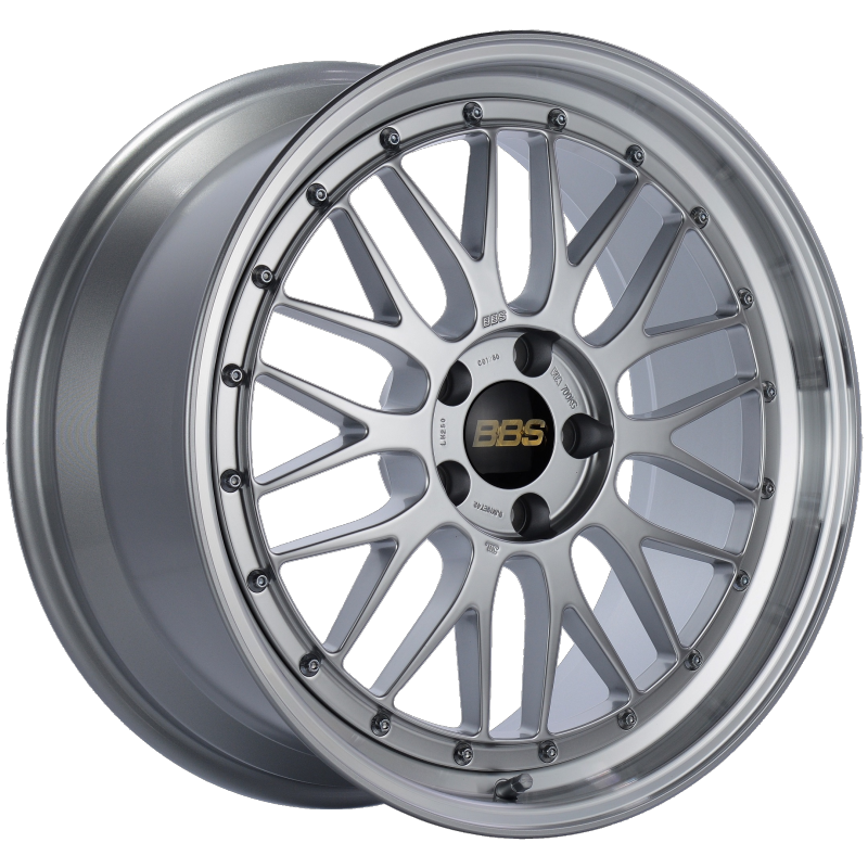 BBS LM 19x9 5x112 ET42 Diamond Silver Center Diamond Cut Lip Wheel -82mm PFS/Clip Required