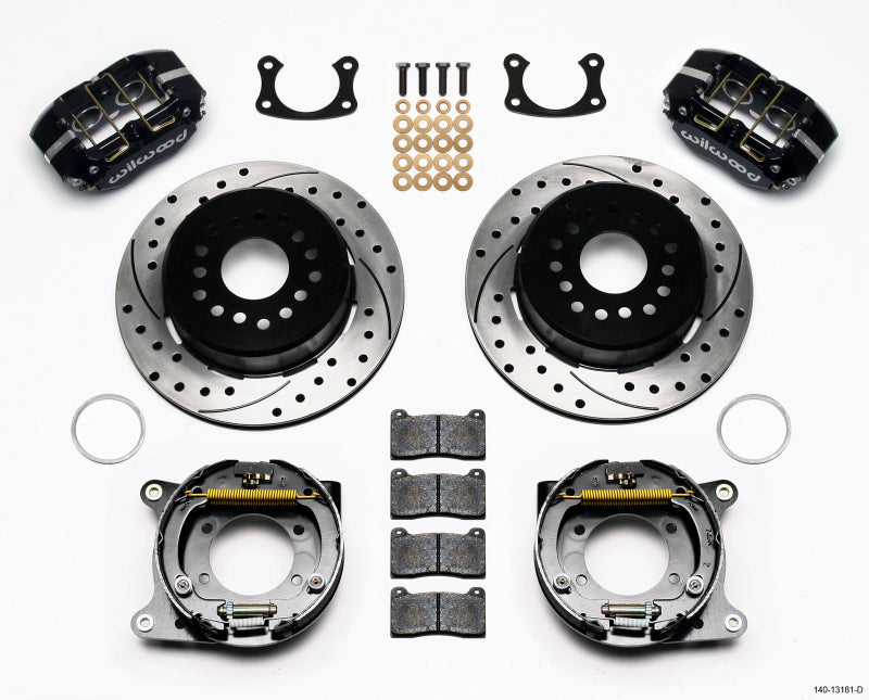 Wilwood Dynapro Lug Mount P/S Park Brake Kit Drilled New Big Ford 2.50in Offset