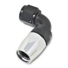 Load image into Gallery viewer, Russell Performance -8 AN Black/Silver 90 Degree Full Flow Hose End