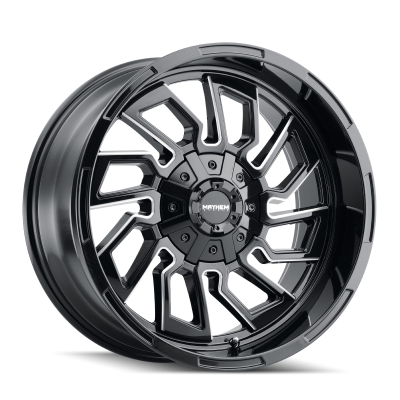 Mayhem 8111 Flywheel 22x10 / 8x165.1 BP / -19mm Offset / 125.2mm Hub Black w/ Milled Spokes Wheel