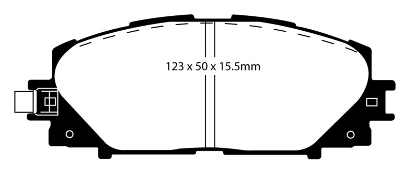 EBC 06+ Toyota Yaris 1.5 Greenstuff Front Brake Pads