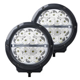 Go Rhino Xplor Bright Series Round LED Driving Light Kit w/DRL (Surface Mount) 6in - Blk (2 pc)