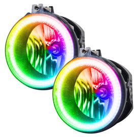 Oracle Dodge Challenger 08-14 LED Waterproof Fog Halo Kit - ColorSHIFT