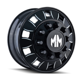 Mayhem 8180 BigRig 24.5x8.25 / 10x285.75 BP / 168mm Offset / 220.1mm Hub Inner Black Wheel