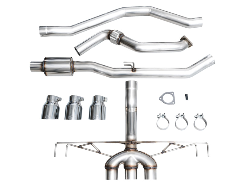 AWE Tuning 2023 Honda Civic Type R FL5 Track Edition Exhaust w/ Triple Chrome Silver Tips