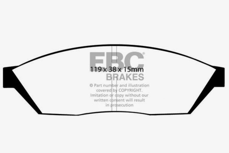 EBC 82-84 Honda Civic Hatchback 1.3 (4 Speed) Greenstuff Front Brake Pads