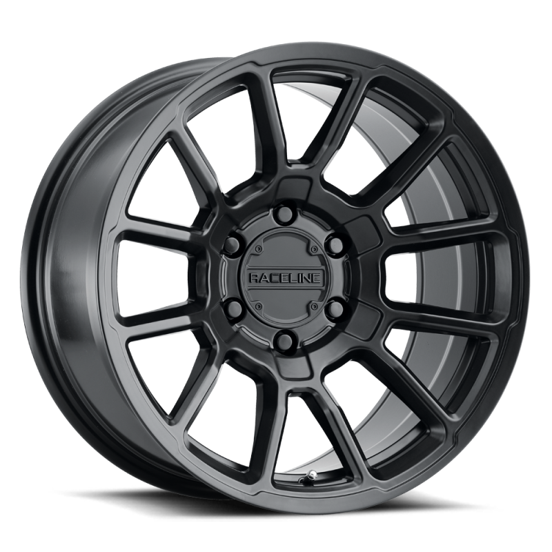 Raceline 950B Gauge 20x9in / 8x180 BP / 18mm Offset / 124.2mm Bore - Satin Black Wheel