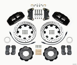 Wilwood Dynapro 6 Front Hat Kit 12.19in Drilled 2012 Fiat 500 w/ Lines