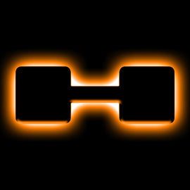 ORACLE Lighting Universal Illuminated LED Letter Badges - Matte Blk Surface Finish - H