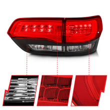 Load image into Gallery viewer, ANZO 2014-2016 Jeep Grand Cherokee LED Taillights Red/Clear