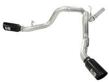 Load image into Gallery viewer, aFe MachForce XP Exhaust 4inch DP-Back All SS 2011-14 GM Diesel Trucks V8-6.6L LML Black Tips