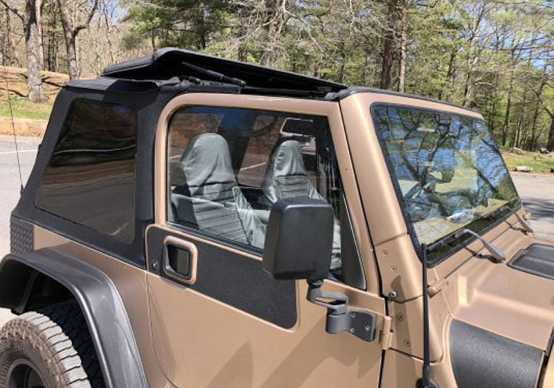 Rampage 18-21 Jeep Wrangler (JL) Unlimited Frameless TrailView Fastback Soft Top Kit - Black Diamond