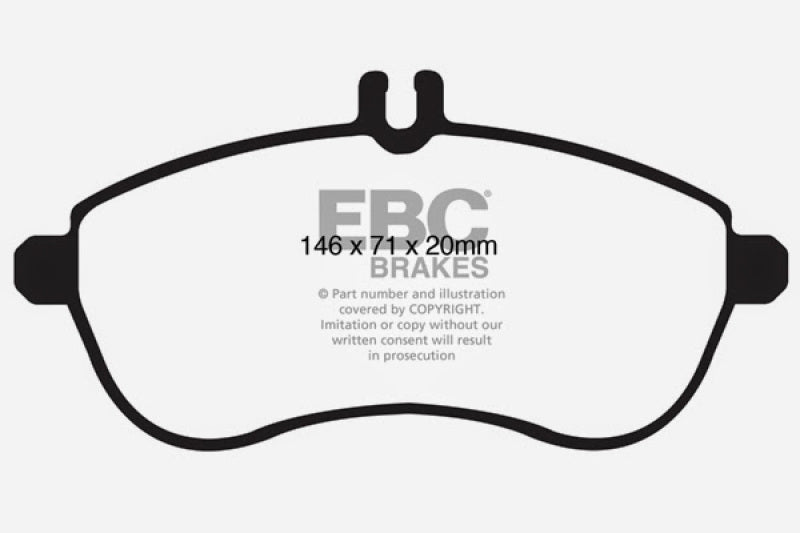 EBC 12-14 Mercedes-Benz C250 (W204) 1.8 Turbo Greenstuff Front Brake Pads