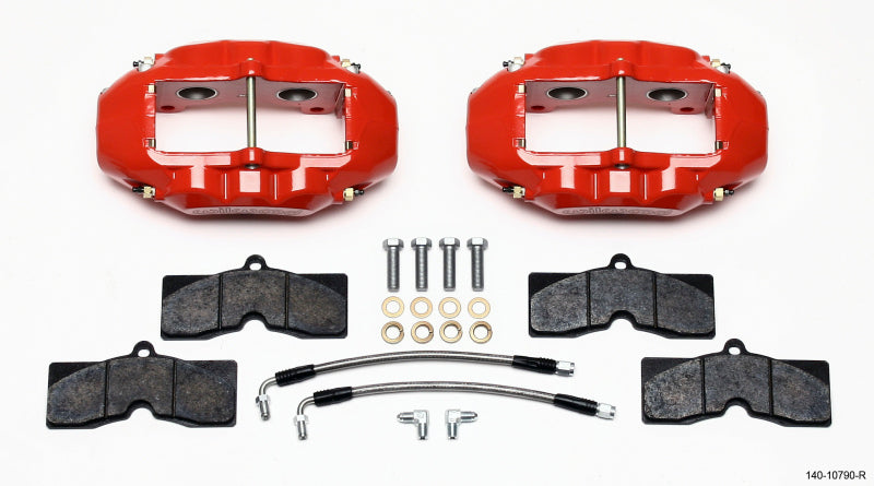 Wilwood D8-4 Rear Caliper Kit Red Corvette C2 / C3 65-82