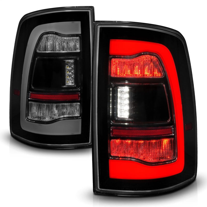 ANZO 09-18 Dodge Ram 1500 Sequential LED Taillights Smoke Black