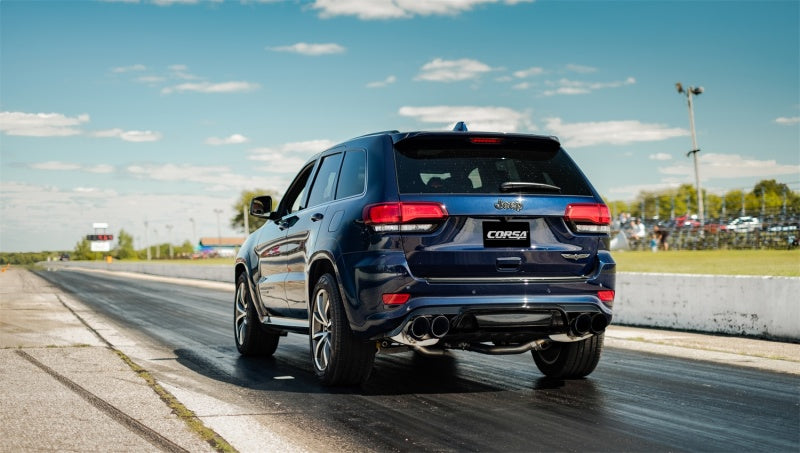 Corsa 2018-2021 Jeep Grand Cherokee TrackHawk 6.2L Xtreme Cat-Back Dual Rear Exit w/4.5in BlackTips