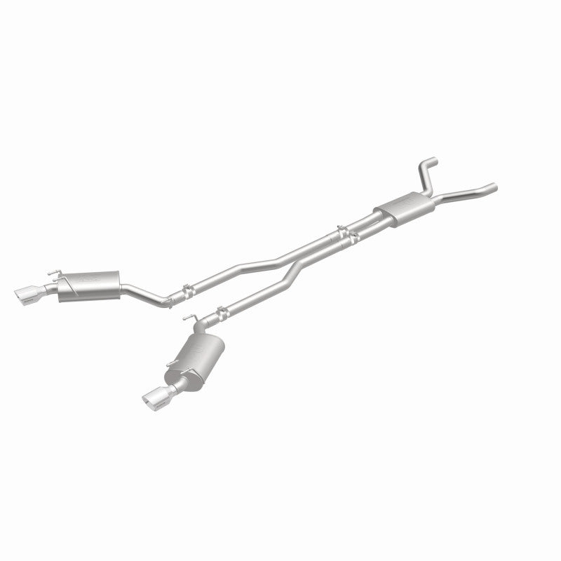 MagnaFlow Cat-Back Stainless Dual Split Rear Exit 4in Polished Tips 11-15 Chevy Camaro 3.6L V6