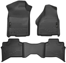 Load image into Gallery viewer, Husky Liners 09-12 Dodge Ram 1500 Quad Cab WeatherBeater Black Front &amp; Second Seat Floor Liner