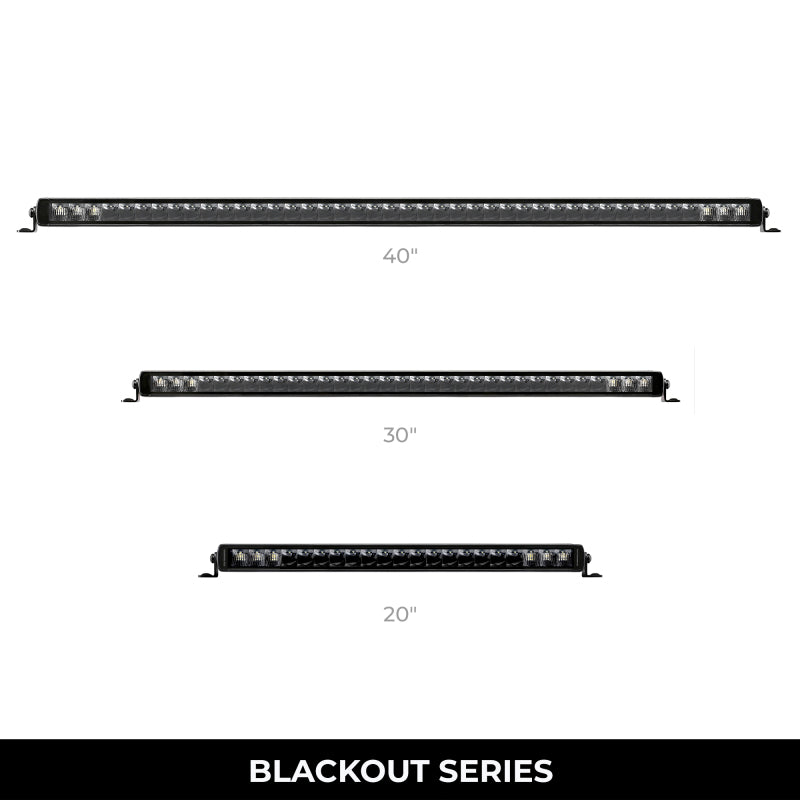 Go Rhino Xplor Blackout Series Sgl Row LED Light Bar (Surface/Threaded Stud Mount) 20.5in. - Blk